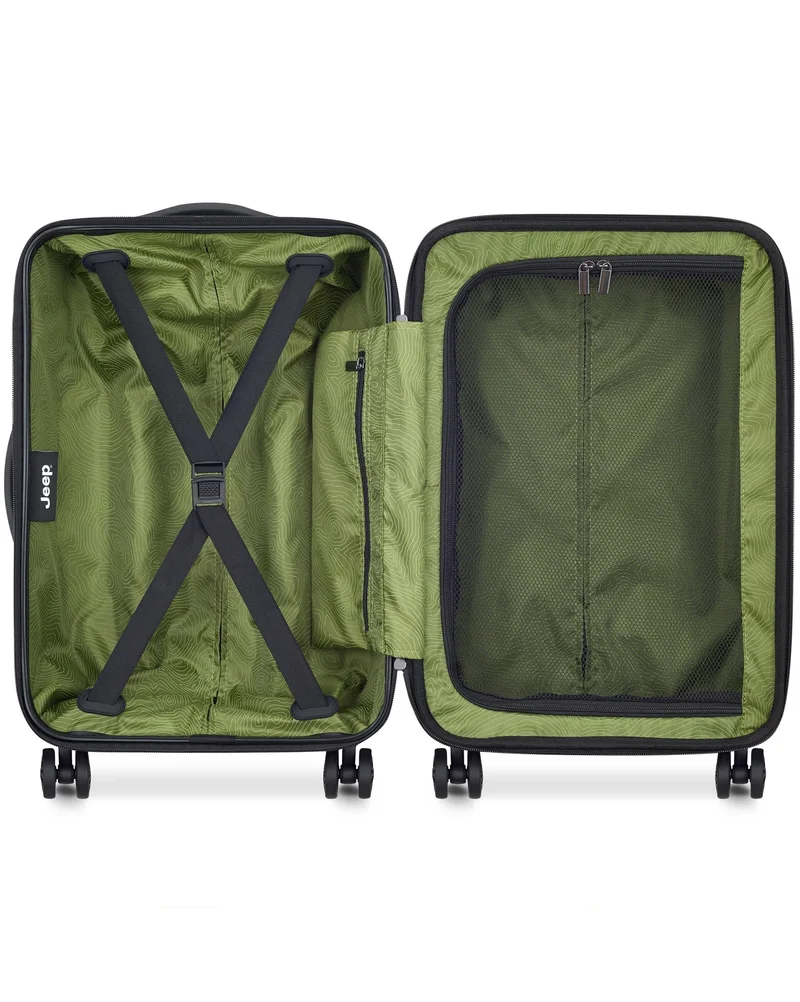 Jeep  JH004C 55 Cm Hardcase 4-Double Wheeled Expandable Cabin Luggage Trolley - Grey Drizzle  | Best Price UAE